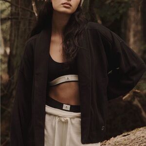 Anthropologie Daily Practice Black Double Wrap Jacket in EUC!